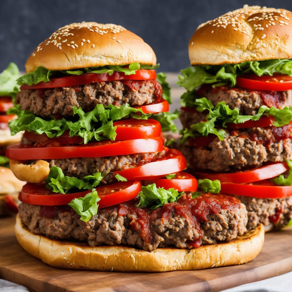 Meatloaf Burger with Harissa Mayo