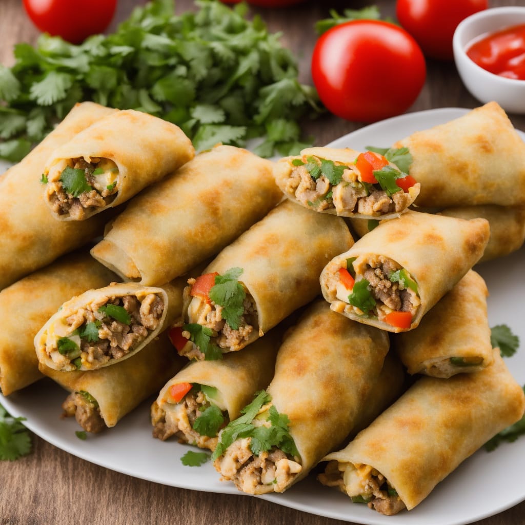 Baked Mexican Spring Rolls (Egg Rolls)