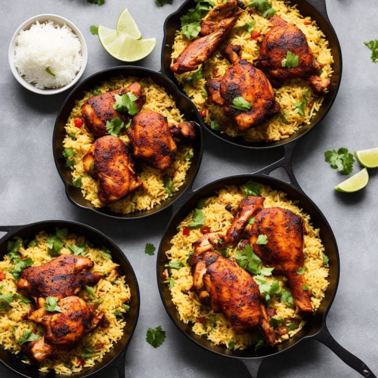 MexicanInspired Chicken Thigh and Rice Skillet Recipe