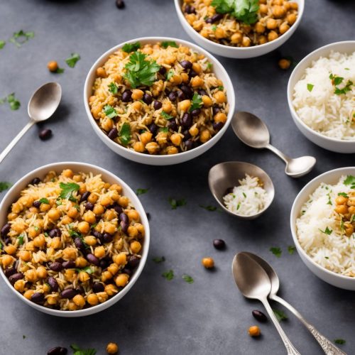 Middle Eastern Rice with Black Beans and Chickpeas Recipe