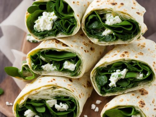 Minted Pea, Goat’s Cheese & Spinach Wraps