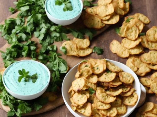 Minty Bean & Courgette Dip with Pitta Crisps