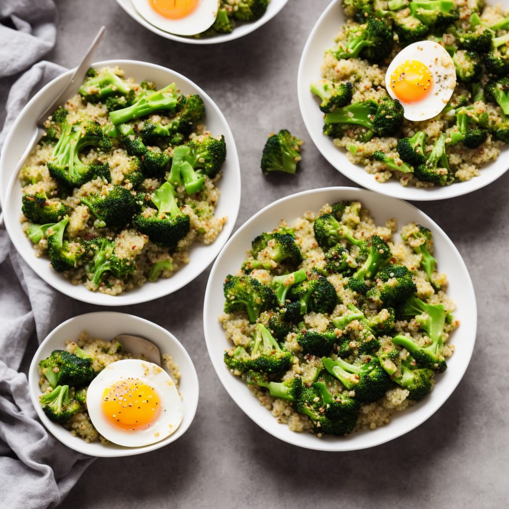 Miso Broccoli, Egg & Quinoa Salad
