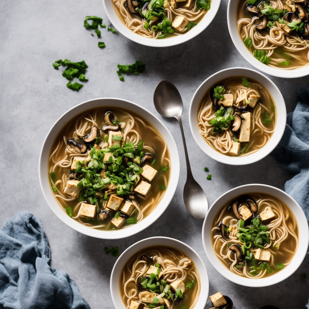 Miso Mushroom & Tofu Noodle Soup
