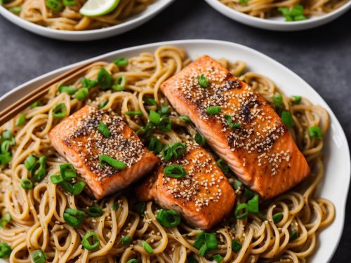 Miso Salmon with Ginger Noodles