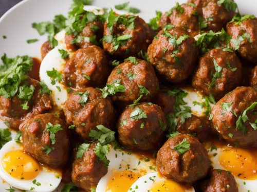 Moroccan Meatballs with Eggs