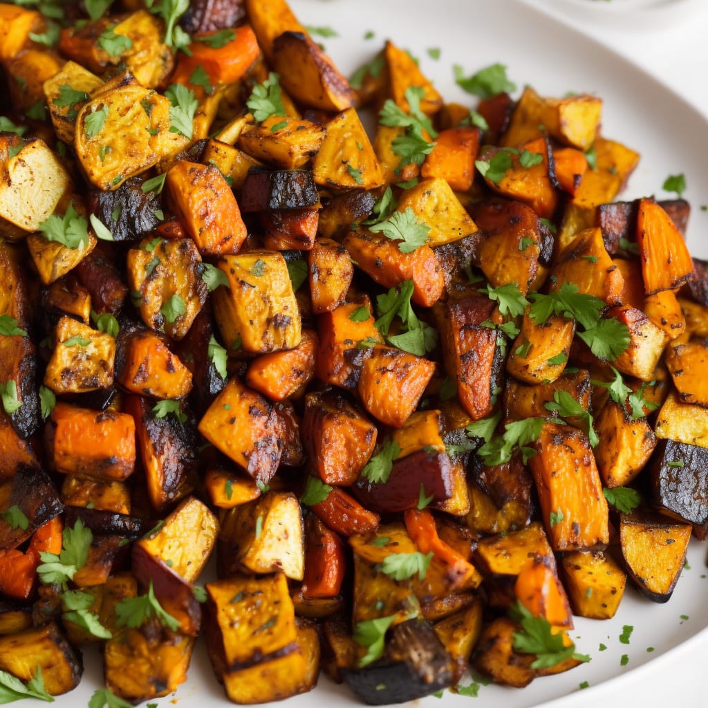 Moroccan Roasted Veg with Tahini Dressing