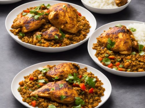 Moroccan-style Chicken with Lentils