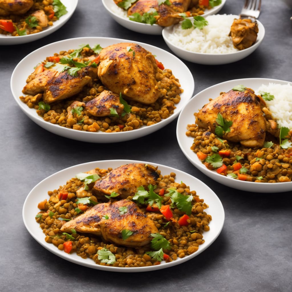 Moroccan-style Chicken with Lentils