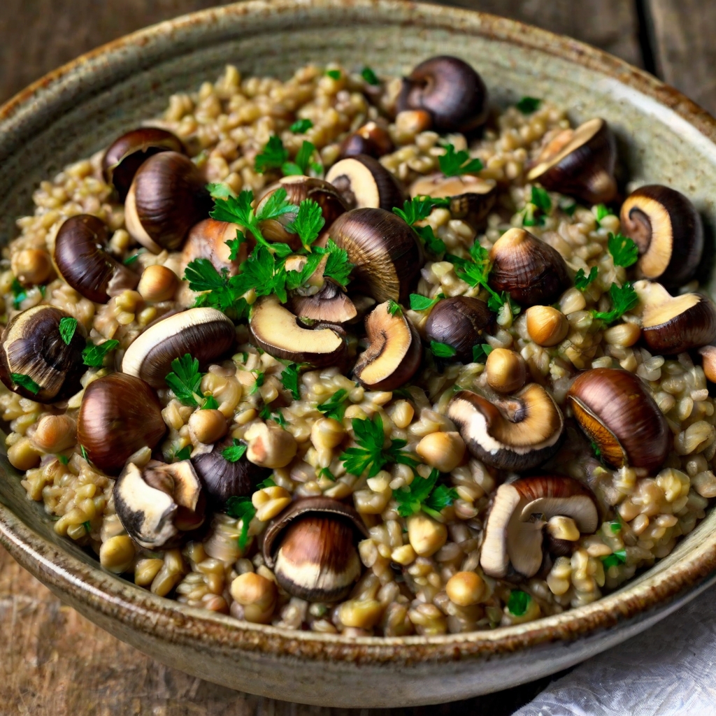 Mushroom & Chestnut Pearl Barley Risotto