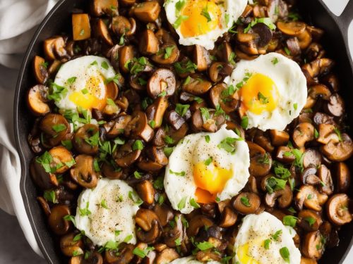 Mushroom Hash with Poached Eggs