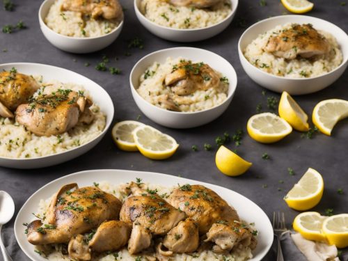 Mushroom-Stuffed Chicken with Lemon Thyme Risotto