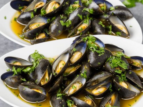 Mussels with Sake, Coriander & Olive Oil