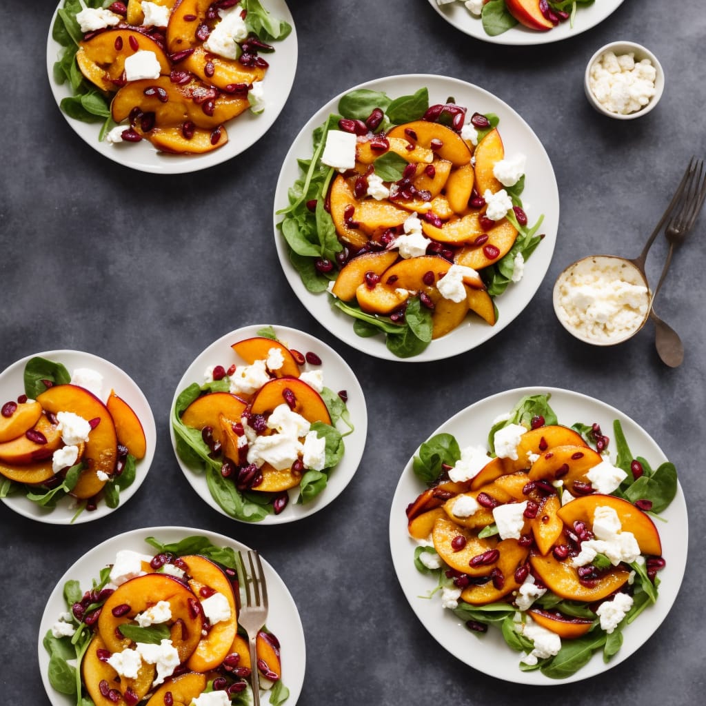 Nectarine Salad with Goat's Cheese Toasts