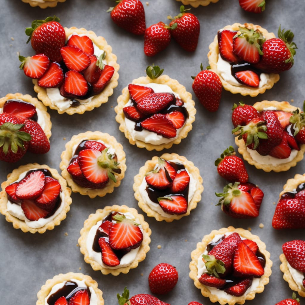 No-cook Strawberry & Balsamic Tartlets