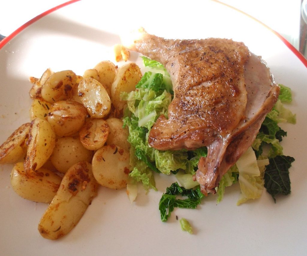 One-Pan Duck with Savoy Cabbage