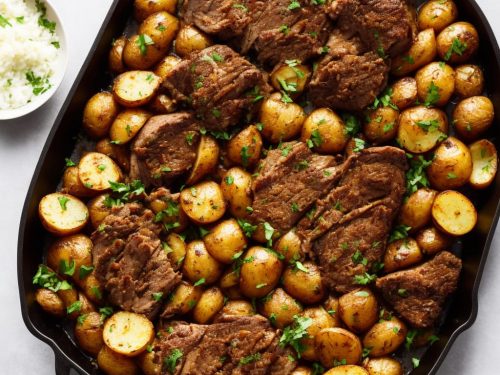 One-Pan Lamb with Hasselback Potatoes