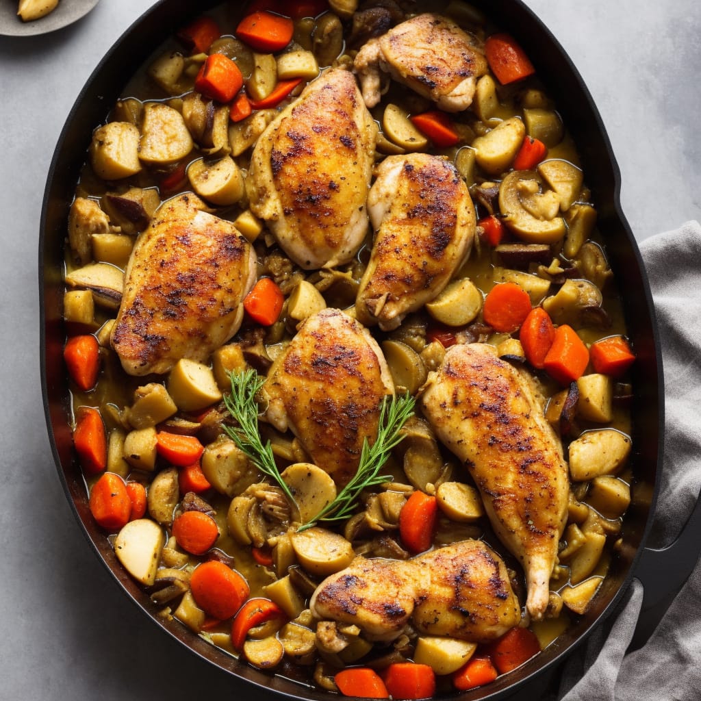 One-pot Chicken with Braised Vegetables