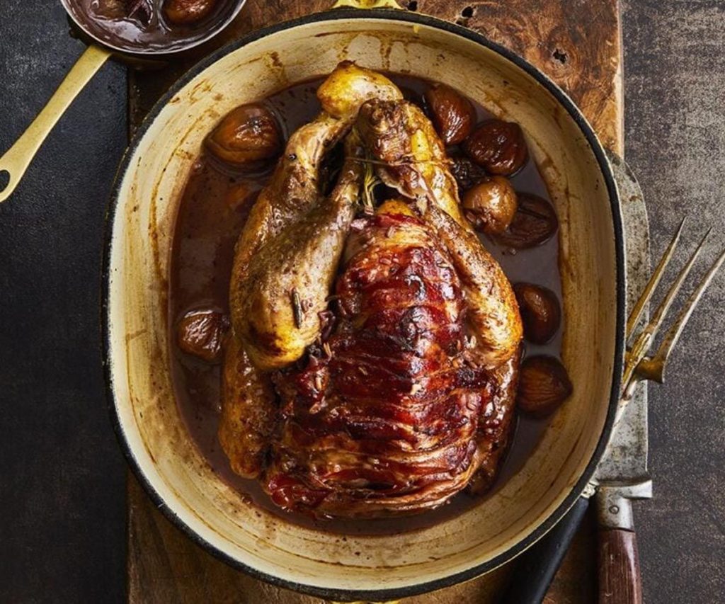 One-Pot Roast Guinea Fowl