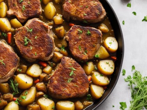 One-pot Roast Pork Chops with Fennel & Potatoes