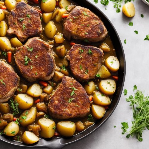 Onepot Roast Pork Chops with Fennel & Potatoes Recipe