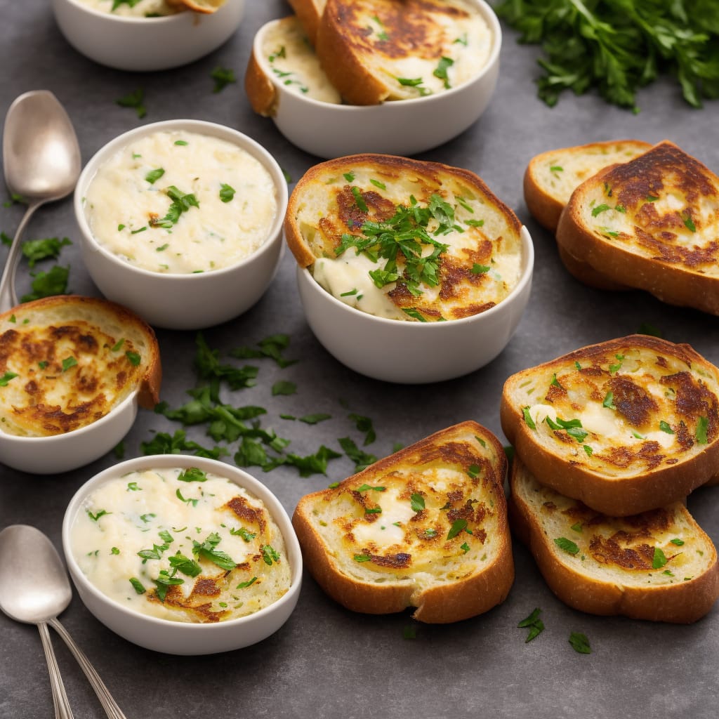 Onion Soup with Cheese Herb Toasts
