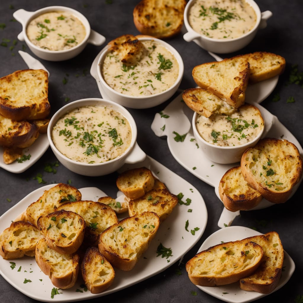 Onion Soup with Herby Garlic Cheese Bread