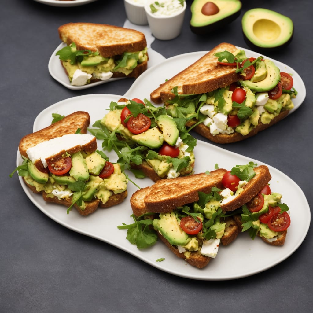Open Rye Sandwich with Halloumi & Avocado
