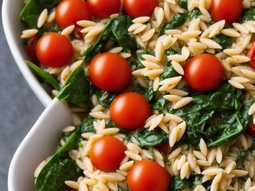 Orzo with Spinach & Cherry Tomatoes