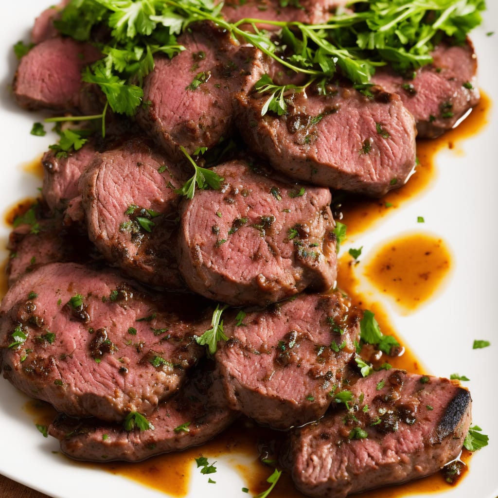 Ostrich Steaks with Calvados Sauce