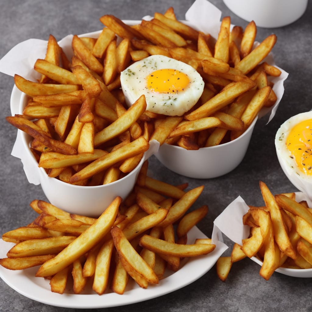 Oven-baked egg & chips