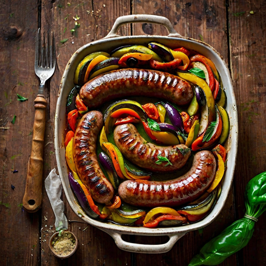 Oven-baked Ratatouille & Sausages