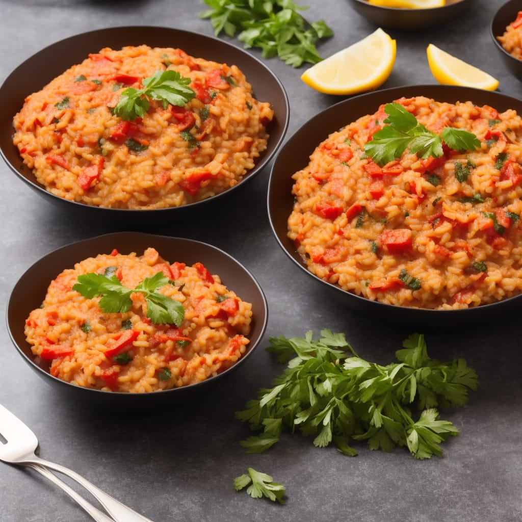 Oven-Baked Red Pepper Risotto