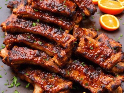 Oven Roasted Aromatic Ribs with a Bourbon & Orange Glaze
