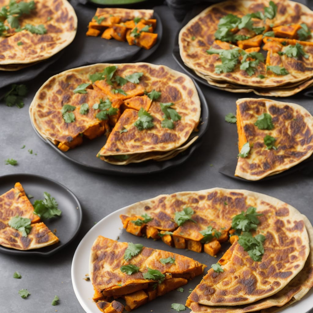 Oven-roasted sweet potato & courgette tortilla