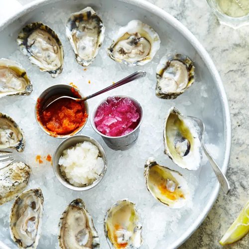 Oysters with Apple & Horseradish Dressing Recipe