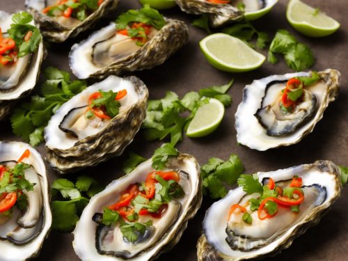 Oysters with Chilli & Ginger Dressing