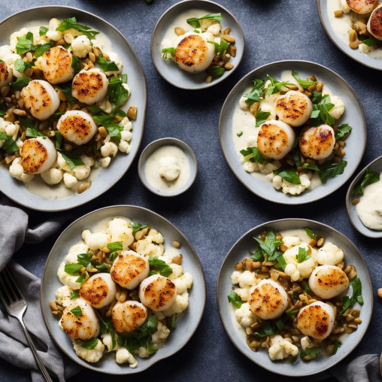 Panfried Scallops with Cauliflower Vanilla Purée Recipe
