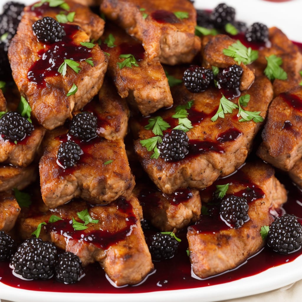 Pan-Fried Venison with Blackberry Sauce