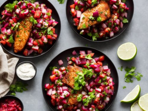 Panfried Fish with Fresh Beetroot Salsa