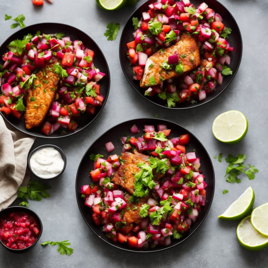 Panfried Fish with Fresh Beetroot Salsa