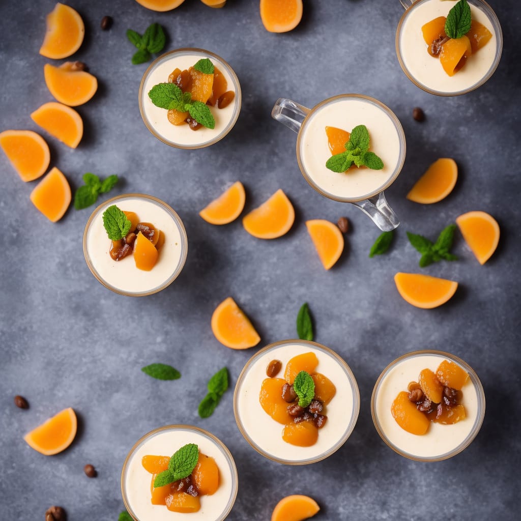 Panna Cotta with Apricot Compote