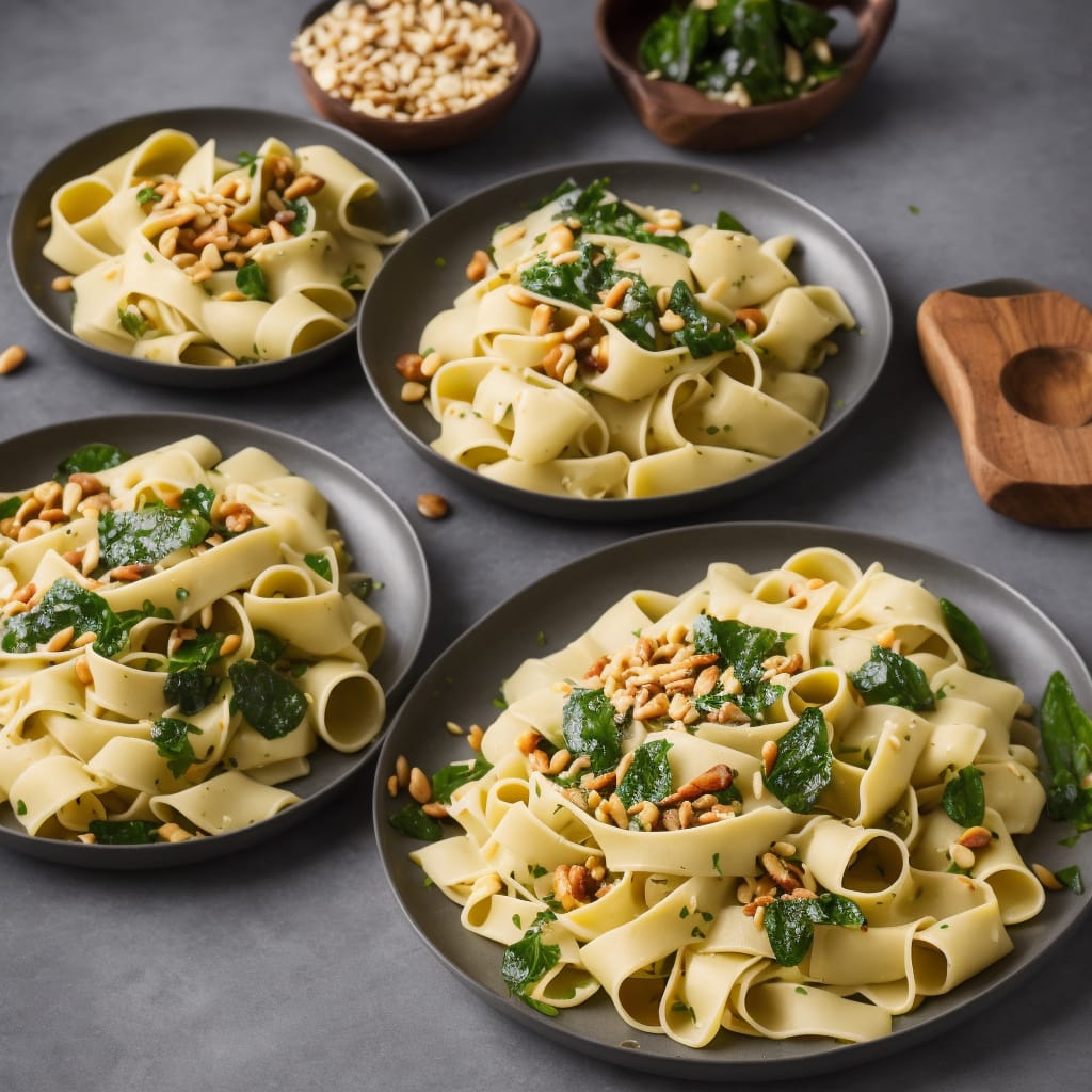 Pappardelle with Sorrel Butter & Pine Nuts