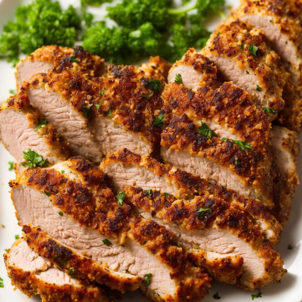 Parsley and Parmesan Crusted Pork Tenderloin Recipe