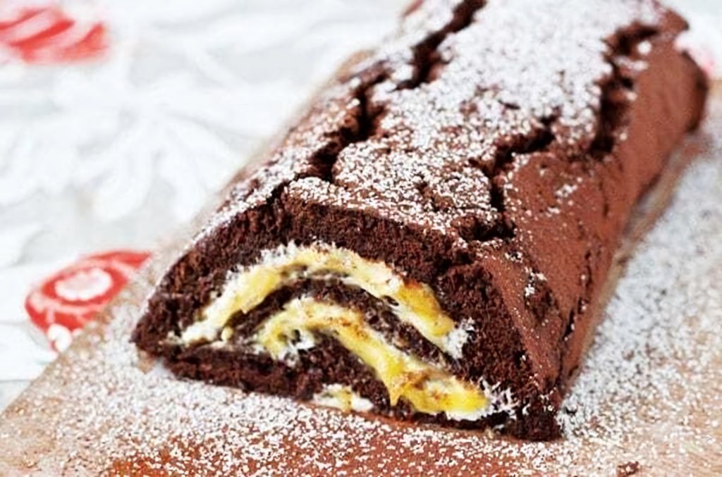 Passion Fruit, Chocolate & Coconut Roulade