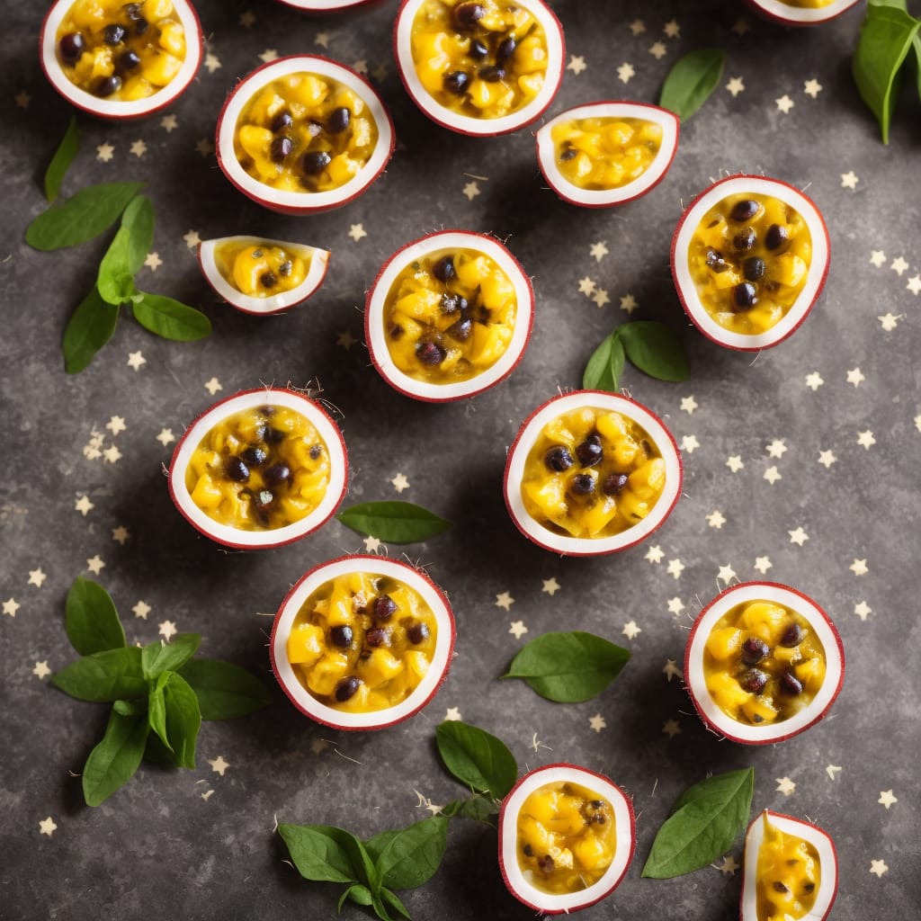 Passion Fruit Pots with Coconut Stars