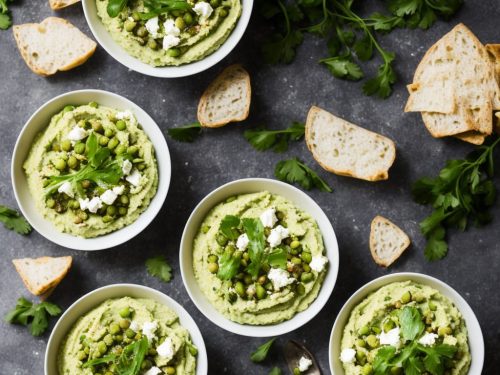 Pea & Broad Bean Hummus with Goat's Cheese & Sourdough