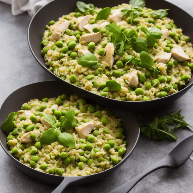 Pea, Broad Bean & Rocket Risotto With Chicken Recipe | Recipes.net