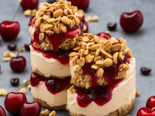 Peanut Butter Parfait with Cherry Compote