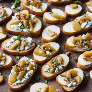 Pear & Gorgonzola Crostini